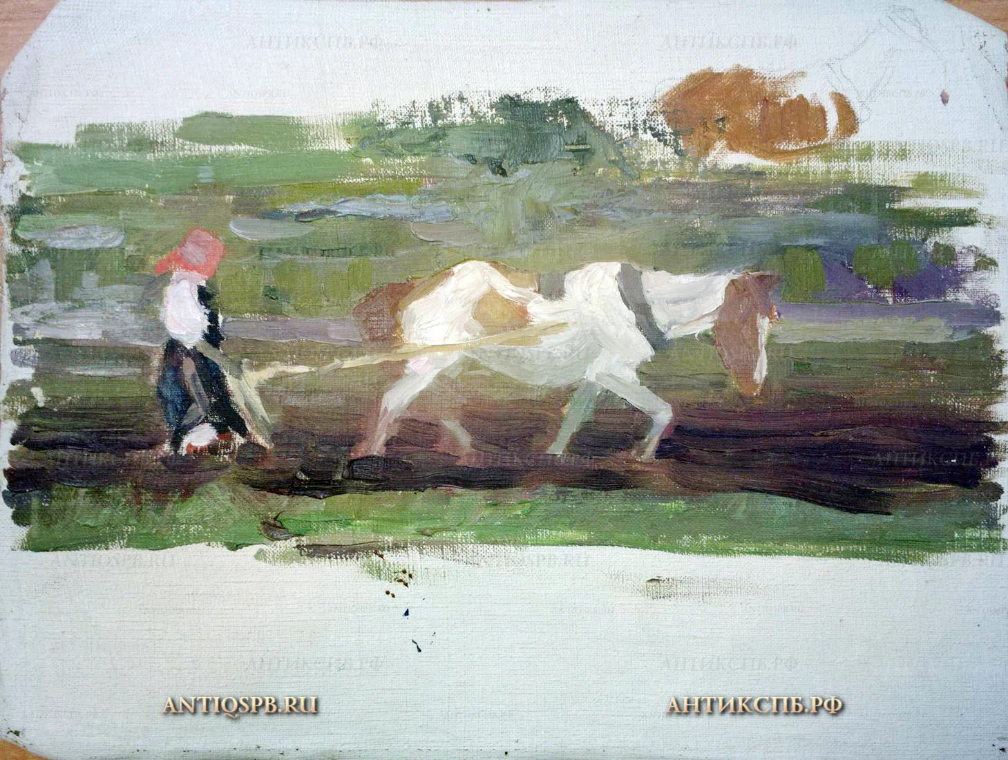 17978.13. Этюд "Женщина за плугом". 